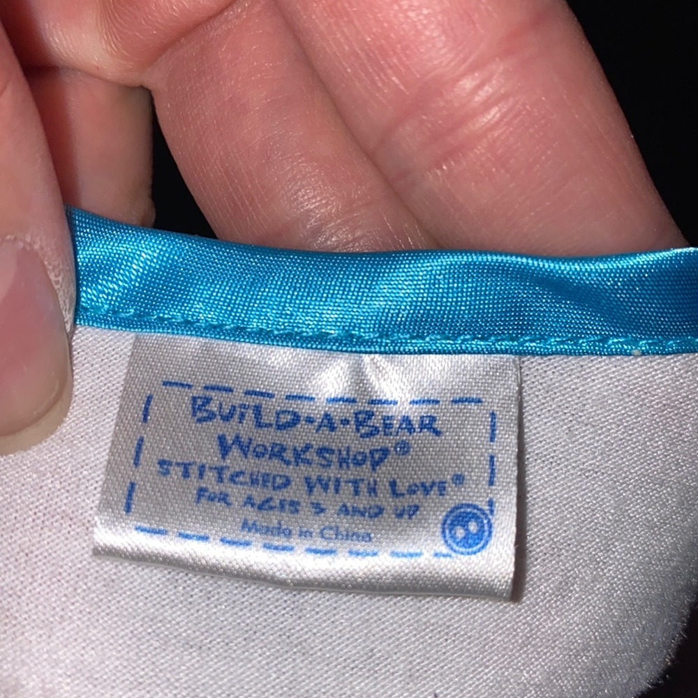 Build-A-Bear Frozen Elsa & Anna Turquoise White pajama sleep set shirt & shorts - Picture 7 of 8